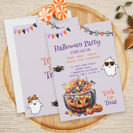Färgglada pumpagodis barn Halloween-festligheter Inbjudningar
