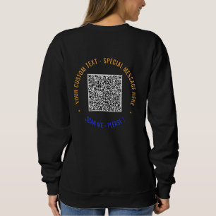 Färgglada QR-kod sweatshirt anpassad text och färg T Shirt
