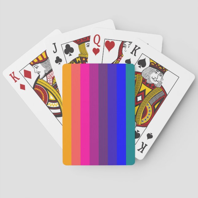 Färgglada Ränder Casinokort (Baksidan)