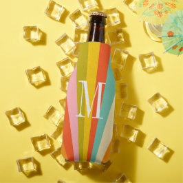 Färgglada ränder retro monogram