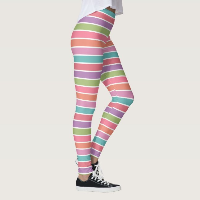 Färgglada randiga leggings (Höger)