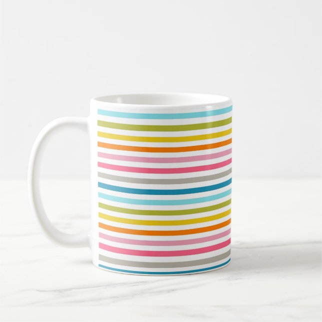 Färgglada randiga mönster kaffemugg (Vänster)
