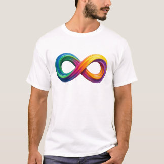 Färgglada regnbågs-infinity T-shirt