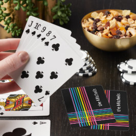 Färgglada regnbågsfärger randiga ränder mönster casinokort