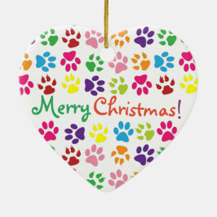 Färgglada regnbågsfötter Merry Christmas Julgransprydnad Keramik