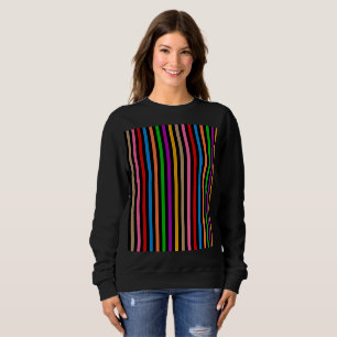 Färgglada regnbågsränder linjer design - svart  t shirt