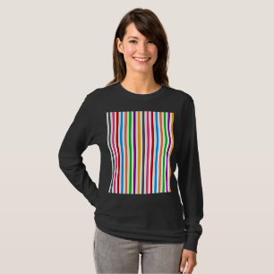 Färgglada regnbågsränder linjer design - Vit T Shirt