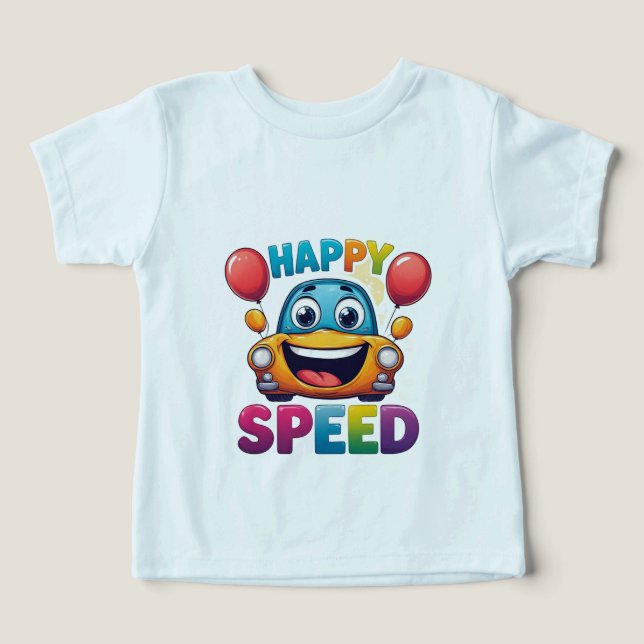 🌈 Färgglada Resor För Glada Småbarn 🚗 T Shirt (Design Framsida)