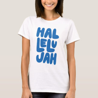 Färgglada Retro Hallelujah för kristna kvinnor T Shirt
