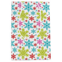 Färgglada Retro Snöflingor Jul