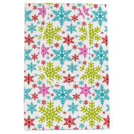 Färgglada Retro Snöflingor Jul