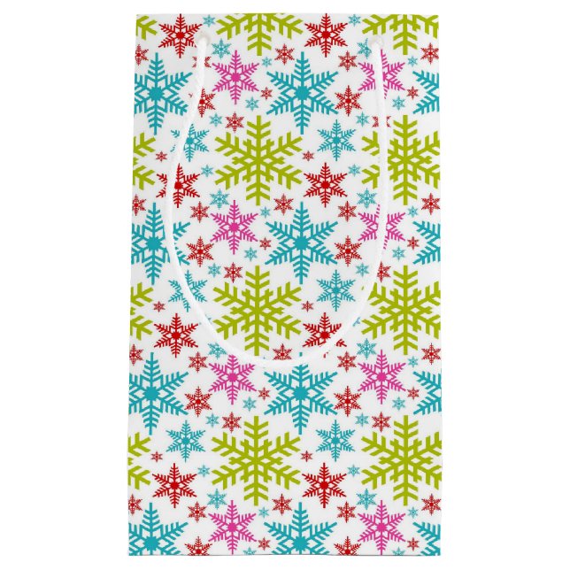 Färgglada Retro Snöflingor Jul (Framsidan)