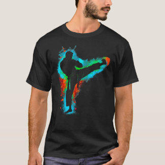 Färgglada Retro Taekwondo Kampsport Män Pojkar T Shirt