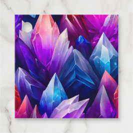 Färgglada Rock Crystal Konstpresentkortsetiketter Gåvor Etiketter