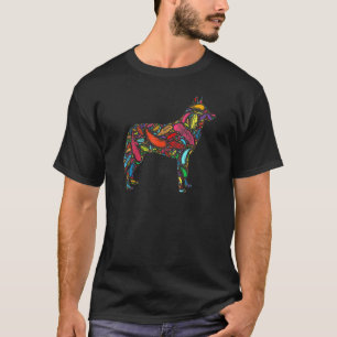 Färgglada Röda Gröna Blå Gula Lila Fågel Fjäder T Shirt