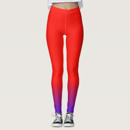 Färgglada röda och Bluo Leggings