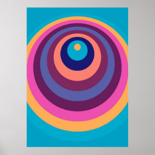 Färgglada Roliga Ränder Modernt Geometriskt Mönste Poster