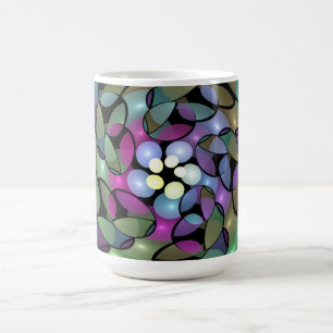 Färgglada rörelser Abstrakt Trippy Fraktal konst Kaffemugg