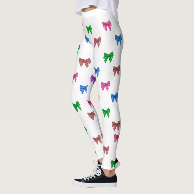 Färgglada rosetter lila, röda, blå Leggings (Vänster)