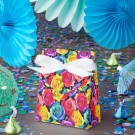 Färgglada rosor, akryltavla med blommotiv presentaskar