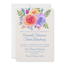 Färgglada rosor akvarell blomster