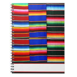 Färgglada serape-ränder anteckningsbok