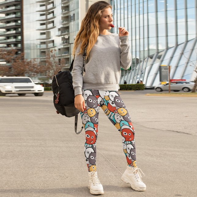 Färgglada serie monster leggings (Skapare uppladdad)