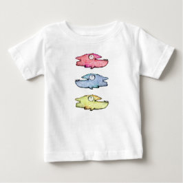 Färgglada simmande glada fiskar t shirt