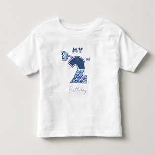 Färgglada sjöjungfrus skal liten flickas 2-års föd t shirt