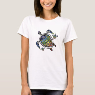Färgglada Sköldpadds Chakran T-shirt