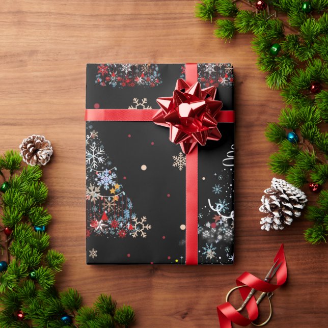 Färgglada snöflingor Festiva julgrönsaksljus Presentpapper (Julgåva)