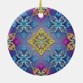Färgglada snöflingor — Modern juldesign Julgransprydnad Keramik