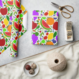 Färgglada sommarfrukter presentpapper