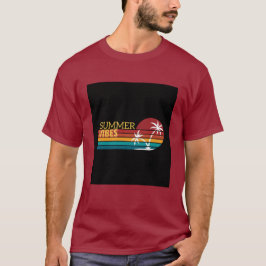 Färgglada sommarvibbar Illustrerad t-shirt