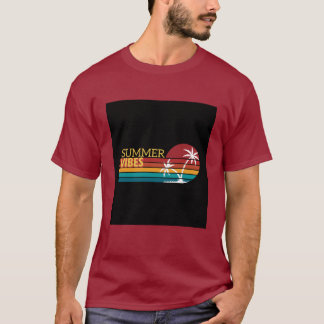Färgglada sommarvibbar Illustrerad t-shirt