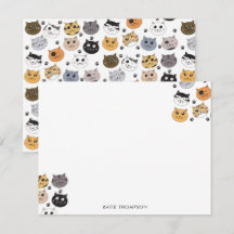 Färgglada söta roliga katter & tassmönster