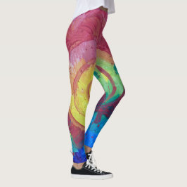 Färgglada Spiralblommor Leggings