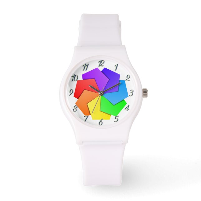 Färgglada spiraldesignade eWatch för sportiga kvin Armbandsur (Framsida)