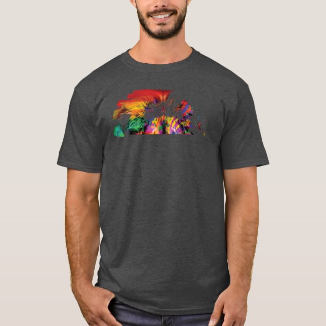 färgglada Splash älskare djur vän T Shirt (Framsida)