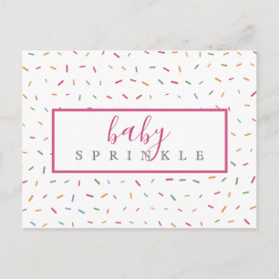 Färgglada sprinkles Baby Sprinkle Baby Shower Inbjudan Vykort