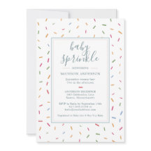 Färgglada Sprinkles Baby Sprinkle Baby Shower