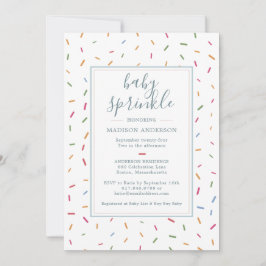 Färgglada Sprinkles Baby Sprinkle Baby Shower Inbjudningar