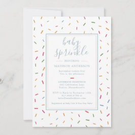 Färgglada Sprinkles Baby Sprinkle Baby Shower Inbjudningar