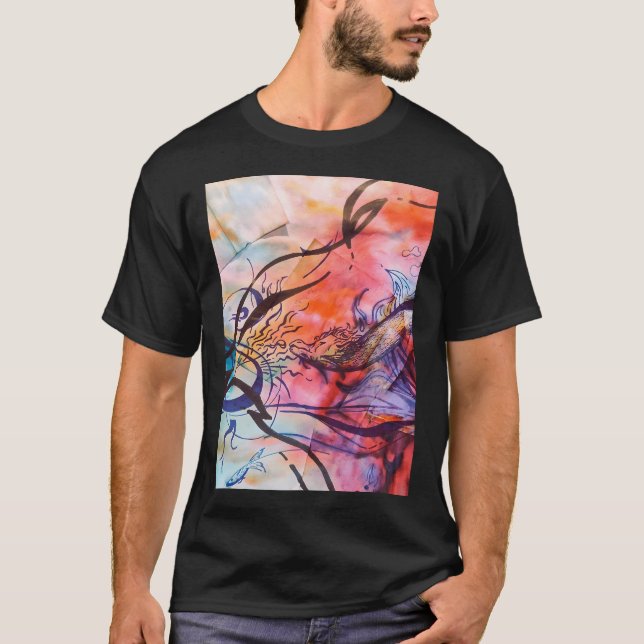 Färgglada stänk t shirt (Framsida)