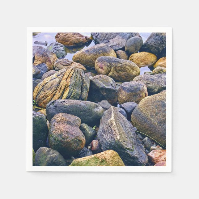 Färgglada stenar    pappersservett (Framsidan)