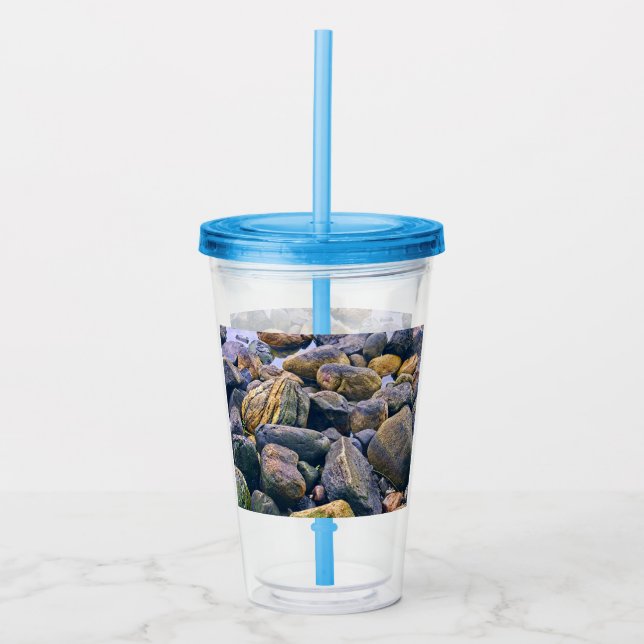 Färgglada stenar    take away mugg (Framsida)