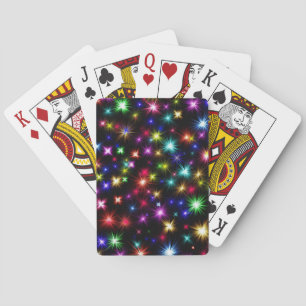 Färgglada stjärnor fyrverkeridesign casinokort