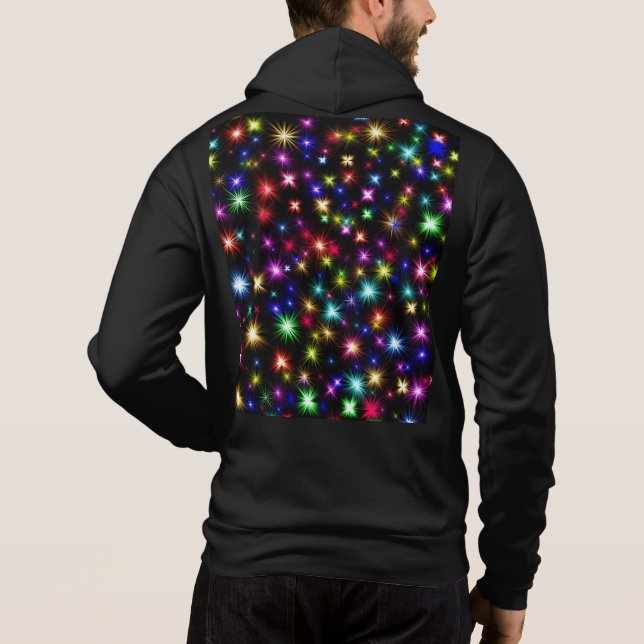 Färgglada stjärnor fyrverkeridesign t shirt (Baksida)