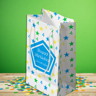 Färgglada stjärnor pojkar 4-årsdag