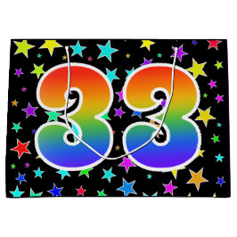 Färgglada stjärnor + regnbågsmönster "33" Event #
